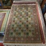 Esfahani Persian Rug Gallery
 Origin: IRAN/ STYLE: QUM/ DESIGN: 4 SEASON
 Pile: SILK / FOUNDATION: SILK
 Length FT: 6.66/ WIDTH FT: 4.49/ SQF: 29.94
 Length M: 2.03 / WIDTH M: 1.37/ SQM: 2.78
 Approx age: NEW/ APPROX KPSI: 600
 Invent # 1151	
