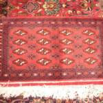 Esfahani Persian Rug Gallery
 ORIGIN: IRAN/ STYLE: TURKEMAN / DESIGN: CUSHION
 PILE: WOOL / FOUNDATION: COTTON
 LENGTH FT: 3.28/ WIDTH FT: 1.71/ SQF: 5.60
 LENGTH M: 1.00 / WIDTH M: 0.52/ SQM: 0.52
 APPROX AGE: OVER 40 YEARS / APPROX KPSI: 200
 INVENT # 1047


